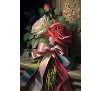 Jigsaw Puzzle for Adults Wedding Rose Corsage Romantic Delight Wooden Puzzle Unique Birthday Present, Beautifully Painted Landscapes, Fun Stress Relieving Decor and Gifts_500pcs