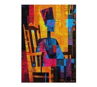 Jigsaw Puzzle for Adults, Whistler’s Mother Reimagined - Geometric Abstract Expressionism, 300 PCS