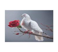 Jigsaw Puzzle for Adults White Dove 1000 Piece Wood Puzzles Children Challenging Game （75×50cm）