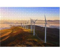 Jigsaw Puzzle for Adults Wind turbines Colorful National Parks Puzzles Landscapes, Nature Jigsaw Fun Puzzle Intellectual Games Gifts for Friends_1000pcs