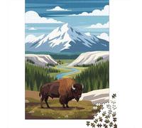 Jigsaw Puzzle for Adults Yellowstone National Park 1000 Piece Jigsaw Puzzles Paper Puzzle for Adults& Age 18 Years Up Educational Game 38x26cm/1000pcs
