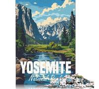 Jigsaw Puzzle for Adults Yosemite National Park 1000 Piece Jigsaw Puzzles Wooden Puzzle for Adults& Age 18 Years Up Educational Game 1000pcs (75x50cm)