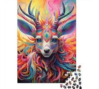 Jigsaw Puzzle for Animal Moose 500 Piece Jigsaw Puzzles Wooden Jigsaw for Adults & Challenge Family 500pcs (52x38cm)