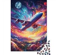 Jigsaw Puzzle for Colour Art Airliner 1000 Piece Jigsaw Puzzles Wooden Jigsaw for Adults & Challenge Family 1000pcs (75x50cm)