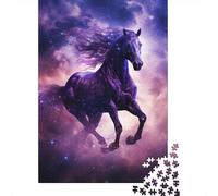 Jigsaw Puzzle for Galaxy Purple Horse 1000 Piece Jigsaw Puzzles Wooden Jigsaw for Adults & Challenge Family 1000pcs (75x50cm)