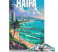 Jigsaw Puzzle for Haifa Israel 500 Piece Jigsaw Puzzles Wooden Jigsaw for Adults & Challenge Family 500pcs (52x38cm)