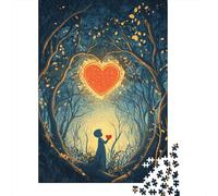 Jigsaw Puzzle for Kids Art Happy Lovers 1000 Piece Wooden Jigsaw Puzzles for Adults & Children Challenge Family 1000pcs (75x50cm)