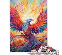 Jigsaw Puzzle For Kids Psychedelic Phoenix Bird 1000 Large Piece Puzzle For Adults Cardboard Puzzles for Adults & Kids Age 12 Up Stress Relief Toys 1000pcs(26x38cm)