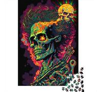 Jigsaw Puzzle for Psychedelic Monsters1 1000 Piece Jigsaw Puzzles Wooden Jigsaw for Adults & Challenge Family 1000pcs (75x50cm)