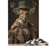 Jigsaw Puzzle For Renaissance Vintage Stag 500 Piece Jigsaw Puzzles for Adults Wooden Jigsaw Puzzles for Adults & Stress Reliever 500pcs (52x38cm)
