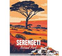 Jigsaw Puzzle For Serengeti National Park 1000 Piece Jigsaw Puzzles for Adults Paper Jigsaw Puzzles for Adults & Stress Reliever 38x26cm/1000pcs