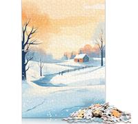 Jigsaw Puzzle for Snowy Dreams 1000 Piece Jigsaw Puzzles Wooden Jigsaw for Adults & Challenge Family 1000pcs (75x50cm)