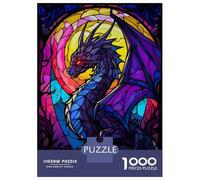 Jigsaw Puzzle for Teenagers 1000 Pieces Abstract Skeleton Dragon Teenager Puzzles Hands-on Game Difficult Challenge Unique Gifts for Birthday And Christmas 52x38cm/1000pcs