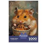 Jigsaw Puzzle for Teenagers 1000 Pieces Adorale Hamster Noodles Puzzle for Adults Relax Games For Family Fun for Is Ideal As A Gift 52x38cm/1000pcs