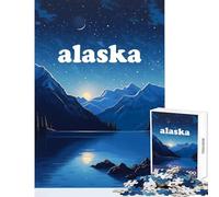 Jigsaw Puzzle for Teenagers 1000 Pieces Alaska Glacier Night Puzzle For Teenagers Precision Cutting Challenging To Complete Toys Educational Games (38x52cm)