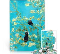 Jigsaw Puzzle for teenagers 1000 Pieces Almond Blossoms Cat Spiele Spielzeug Geschenk Wunschliste mit dem Weihnachtsmann50x70cm