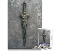 Jigsaw Puzzle for Teenagers 1000 Pieces Ancient Ninja Dagger Educational Games Precision Cutting Secret Santa Gifts Size 38x52cm