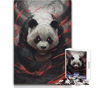 Jigsaw Puzzle for Teenagers 1000 Pieces Angry Panda God with Red Eyes Educational Games Precision Cutting Secret Santa Gifts Size 50x75cm