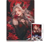 Jigsaw Puzzle for Teenagers 1000 Pieces Anime Demoness Educational Games Precision Cutting Secret Santa Gifts Size 38x26cm