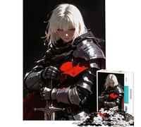 Jigsaw Puzzle for Teenagers 1000 Pieces Anime Knight of Darkness Practical Game Challenging Game Toys Gifts Ideas Precision Cutting (Size 50x75cm)