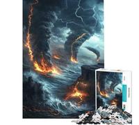 Jigsaw Puzzle for Teenagers 1000 Pieces Apocalyptic Storm Difficult And Challenge Tough Challenge Family Games Suitable for People Aged 14 And Above (50x75cm)