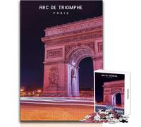 Jigsaw Puzzle for Teenagers 1000 Pieces Arc De Triomphe Toy Intellectual Game Hand Speed Race Birthday Gift Size 38x52cm