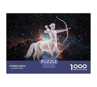 Jigsaw Puzzle for Teenagers 1000 Pieces Archer Zodiac Sign Archery Stars Jigsaw Puzzle Relax Games Difficult Hard Difficult And Challenge 38x26cm/1000pcs