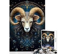 Jigsaw Puzzle for Teenagers 1000 Pieces Aries Zodiac Sign Educational Toy Great Gift for Games Fun Games Decompressing Intellectual size 38x52cm