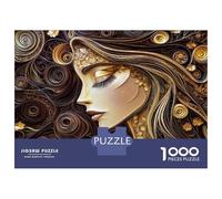 Jigsaw Puzzle for Teenagers 1000 Pieces Artistic Woman Portrait Jigsaw Puzzle Relax Games Difficult Hard Difficult And Challenge 38x26cm/1000pcs