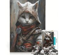 Jigsaw Puzzle for Teenagers 1000 Pieces Assassins Chibi Cat, Educational Game, Enhance Memory, Challenging Game Gifts 38x52cm