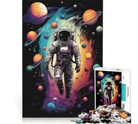 Jigsaw Puzzle for Teenagers 1000 Pieces Astronaut Colorful Planets, Educational Game, Enhance Memory, Challenging Game Gifts 38x52cm