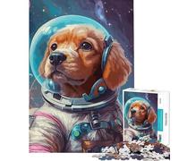 Jigsaw Puzzle for Teenagers 1000 Pieces Astronaut Space Corgi Dog Practical Game Toys Educational Games Gifts Ideas Tough Challenge (Size 38x52cm)