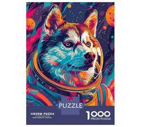 Jigsaw Puzzle for Teenagers 1000 Pieces Astronaut Space Husky Adult Puzzles Toy Wall Decor But Fun And Humorous for Is Ideal As A Gift 70x50cm/1000pcs