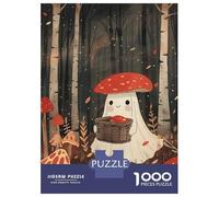 Jigsaw Puzzle for Teenagers 1000 Pieces Autumn Ghost Collecting Mushrooms Jigsaw for Adults Hands-on Game Analysis And Logic Parent-child Interaction 70x50cm/1000pcs