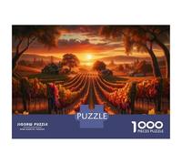 Jigsaw Puzzle for Teenagers 1000 Pieces Autumn Vineyard Sunset Jigsaw Puzzle Relax Games Difficult Hard Difficult And Challenge 38x26cm/1000pcs