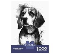 Jigsaw Puzzle for Teenagers 1000 Pieces Beagle Dog Black Ink Jigsaws for Adults Hands-on Game Enhance Memory Parent-child Interaction 70x50cm/1000pcs