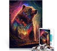 Jigsaw Puzzle for teenagers 1000 Pieces bear galaxy Familienspiel zum Stressabbau, schwierige Herausforderung Ein Kunstwerk75x50cm
