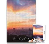 Jigsaw Puzzle for Teenagers 1000 Pieces Beautiful Sunset Toy Intellectual Game Hand Speed Race Birthday Gift Size 38x52cm