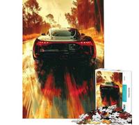 Jigsaw Puzzle for Teenagers 1000 Pieces Black Aston Martin Back Difficult And Challenge Tough Challenge Family Games Suitable for People Aged 14 And Above (38x52cm)