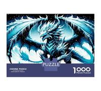Jigsaw Puzzle for Teenagers 1000 Pieces Blizzard Dragon Puzzle for Adults Hands-on Game Staycation Kill Time Parent-child Interaction 70x50cm/1000pcs