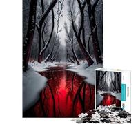 Jigsaw Puzzle for Teenagers 1000 Pieces Blood River Help The Brain Exercise Difficult Challenge Family Game Suitable for Ages 14 And Up (38x26cm)