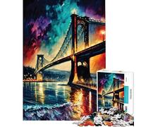Jigsaw Puzzle for Teenagers 1000 Pieces Bosphorus Bridge Istanbul Fun Activities at Home Improve Memory Relaxing Games for Ages 14 And over (38X26CM)