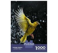 Jigsaw Puzzle for Teenagers 1000 Pieces Canaries Through Raindrops Puzzle for Adults Hands-on Game Staycation Kill Time Parent-child Interaction 38x26cm/1000pcs