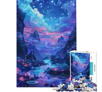 Jigsaw Puzzle for Teenagers 1000 Pieces Celestial Rivers Astralis Fun Activities at Home Improve Memory Relaxing Games for Ages 14 And over (38X52CM)