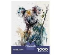 Jigsaw Puzzle for Teenagers 1000 Pieces Charming Koala Watercolor Jigsaws for Adults Toy Wall Decor Staycation Kill Time Parent-child Interaction 52x38cm/1000pcs
