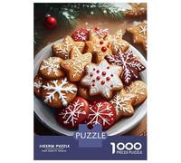 Jigsaw Puzzle for Teenagers 1000 Pieces Christmas Cookies Jigsaw for Adults Hands-on Game Analysis And Logic Parent-child Interaction 52x38cm/1000pcs