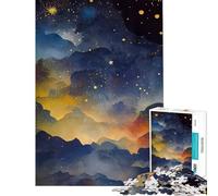 Jigsaw Puzzle for Teenagers 1000 Pieces Clouds Stars Space Collage Adult Puzzles DIY Toys Perfect Decoration for Is Ideal As A Gifts (Size 38x26cm)