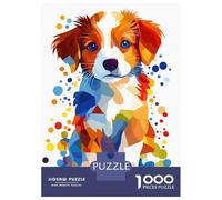 Jigsaw Puzzle for Teenagers 1000 Pieces Colorful Dog Drawing Jigsaws for Adults Hands-on Game Enhance Memory Parent-child Interaction 38x26cm/1000pcs