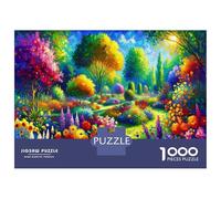 Jigsaw Puzzle for Teenagers 1000 Pieces Colorful Garden Pathway Jigsaw Puzzle Relax Games Difficult Hard Difficult And Challenge 52x38cm/1000pcs