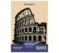 Jigsaw Puzzle for Teenagers 1000 Pieces Colosseum And Foro Romano Illustration Puzzles for Adults Family Games Wall Decoration Birthday And Unique Gifts 52x38cm/1000pcs